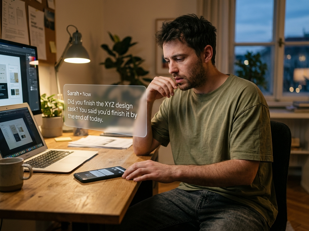 AI productivity coach sending personalized feedback via WhatsApp